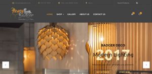 Honey Badger, Handcrafted Deco website, handcrafted chandelier website, web designers handcrafted wood, handcrafted chandeliers web developers