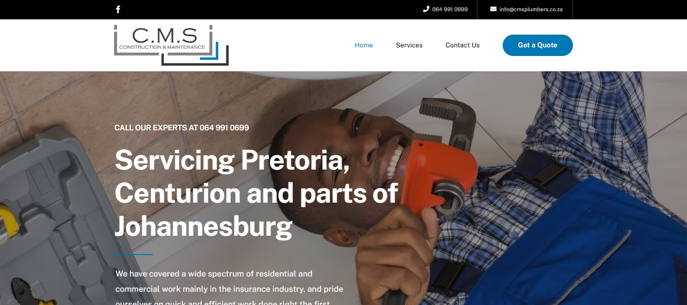 Plumber Website Designers Pretoria