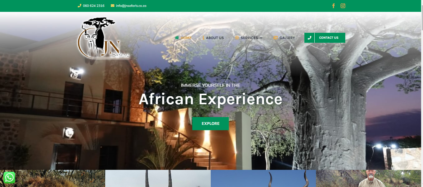 African Hunting and Accommodation Website Designers